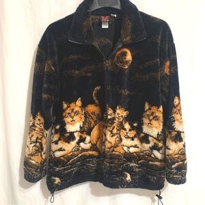 kitten fleece jacket